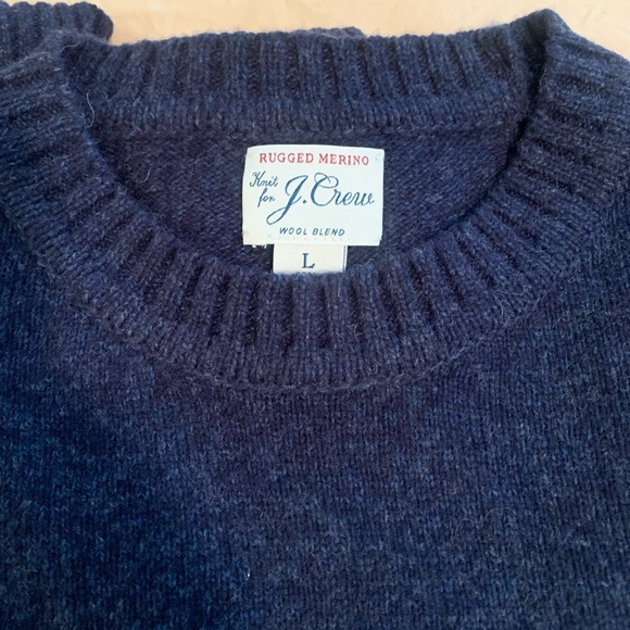 J. Crew Other - J CREW navy blue merino wool blend sweater